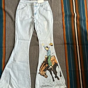 Ranch Dressn painted leg rodeo super flares